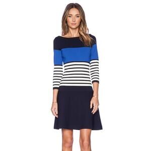 Kate Spade New York Colorblock Striped Scuba‎ Boatneck Mini Dress Size Medium